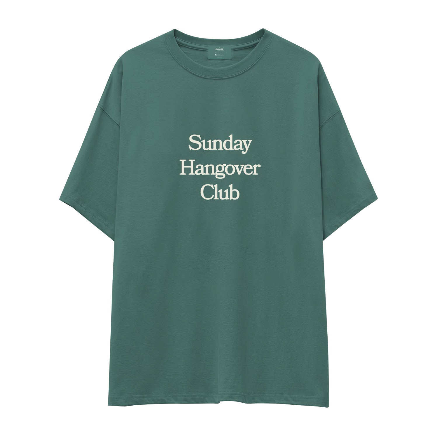Sunday Hangover Club Oversize Tişört - yesil
