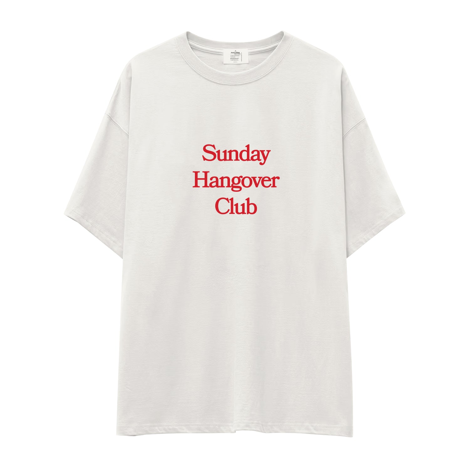 Sunday Hangover Club Oversize Tişört - ekru