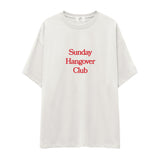 Sunday Hangover Club Oversize Tişört - ekru