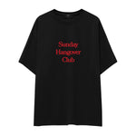 Sunday Hangover Club Oversize Tişört - siyah