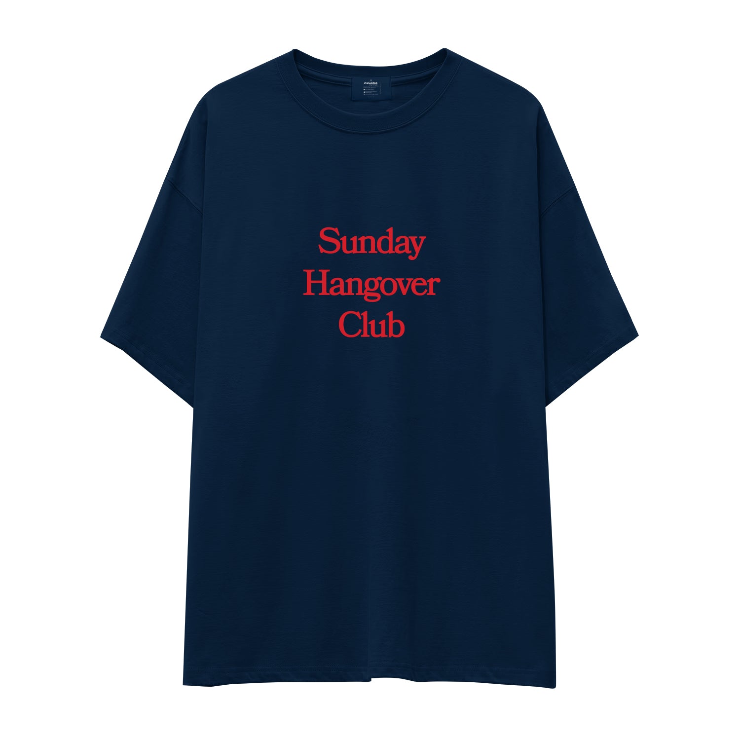 Sunday Hangover Club Oversize Tişört - lacivert-1