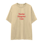 Sunday Hangover Club Oversize Tişört - krem