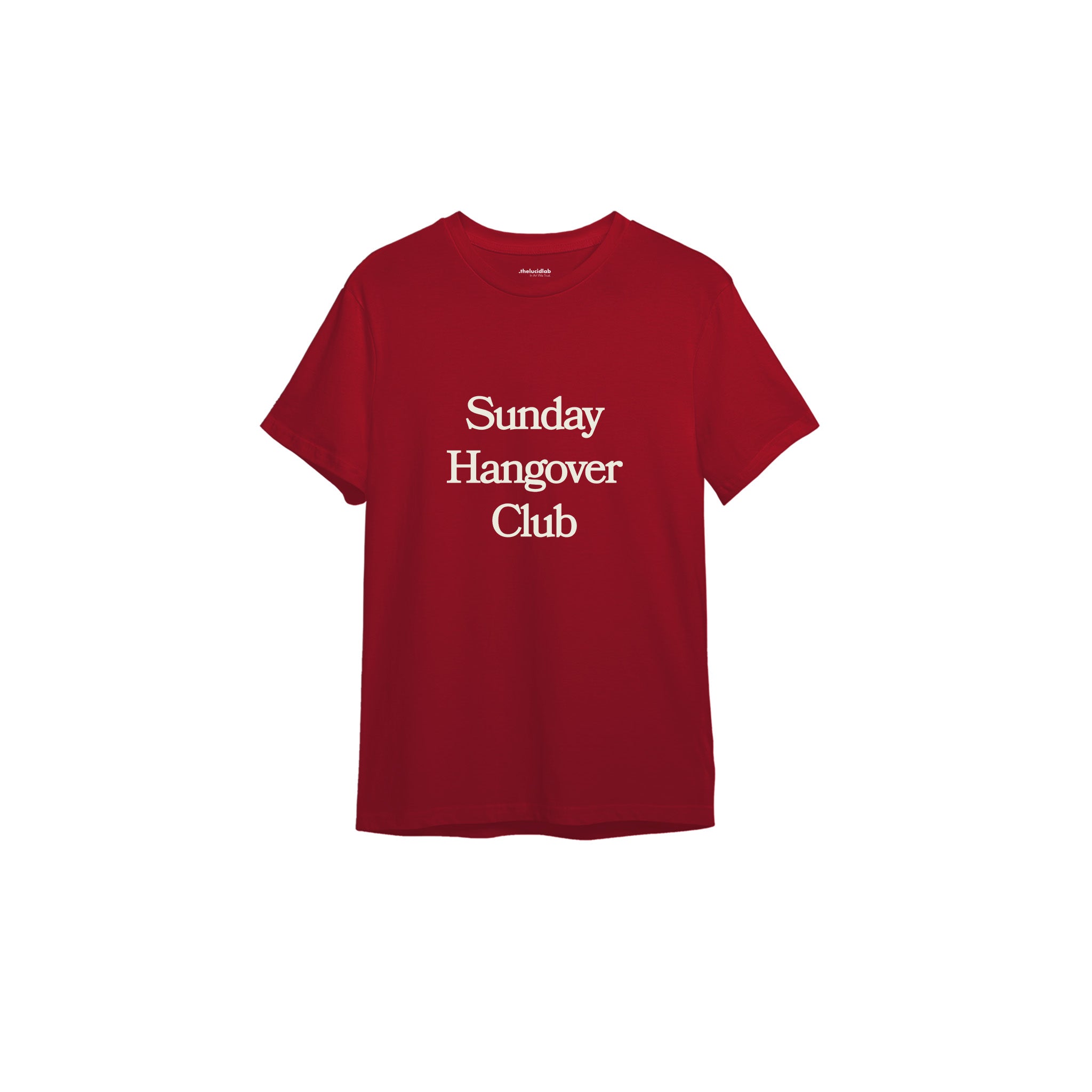 Sunday Hangover Club Tişört — Kırmızı