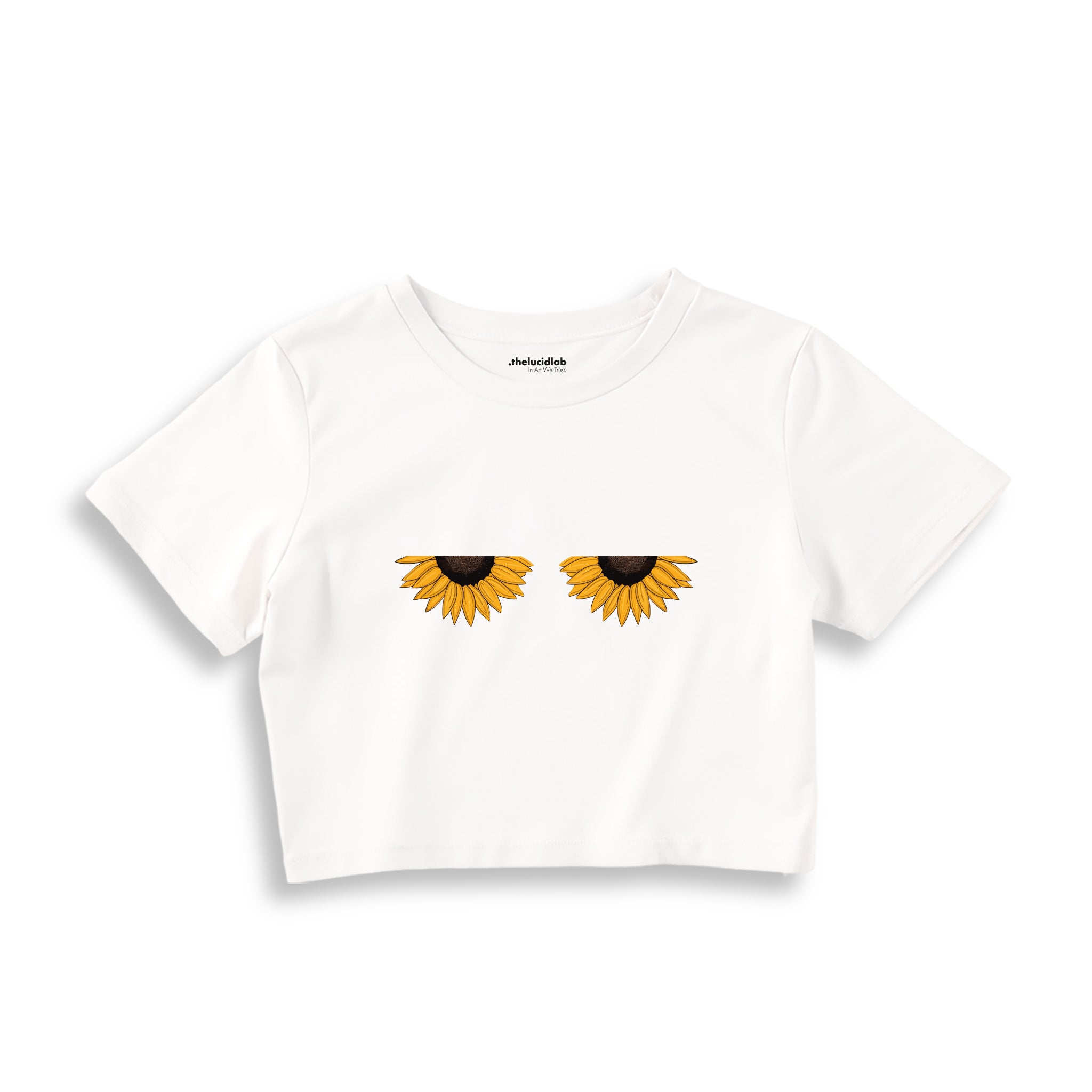 Sunny Side Up Crop Tişört — Beyaz