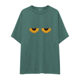 Sunny Side Up Oversize Tişört - yesil
