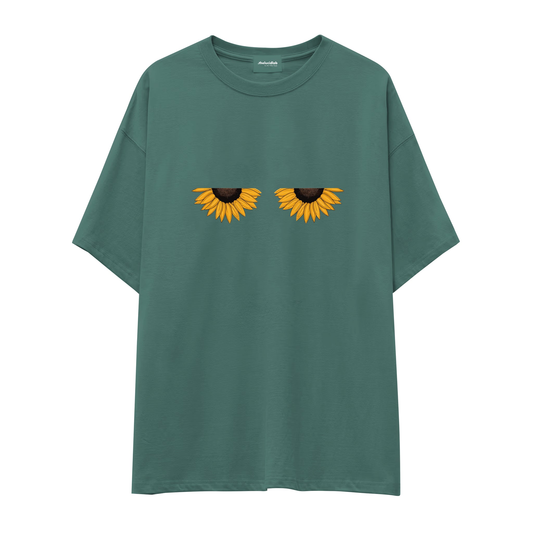 Sunny Side Up Oversize Tişört - yesil
