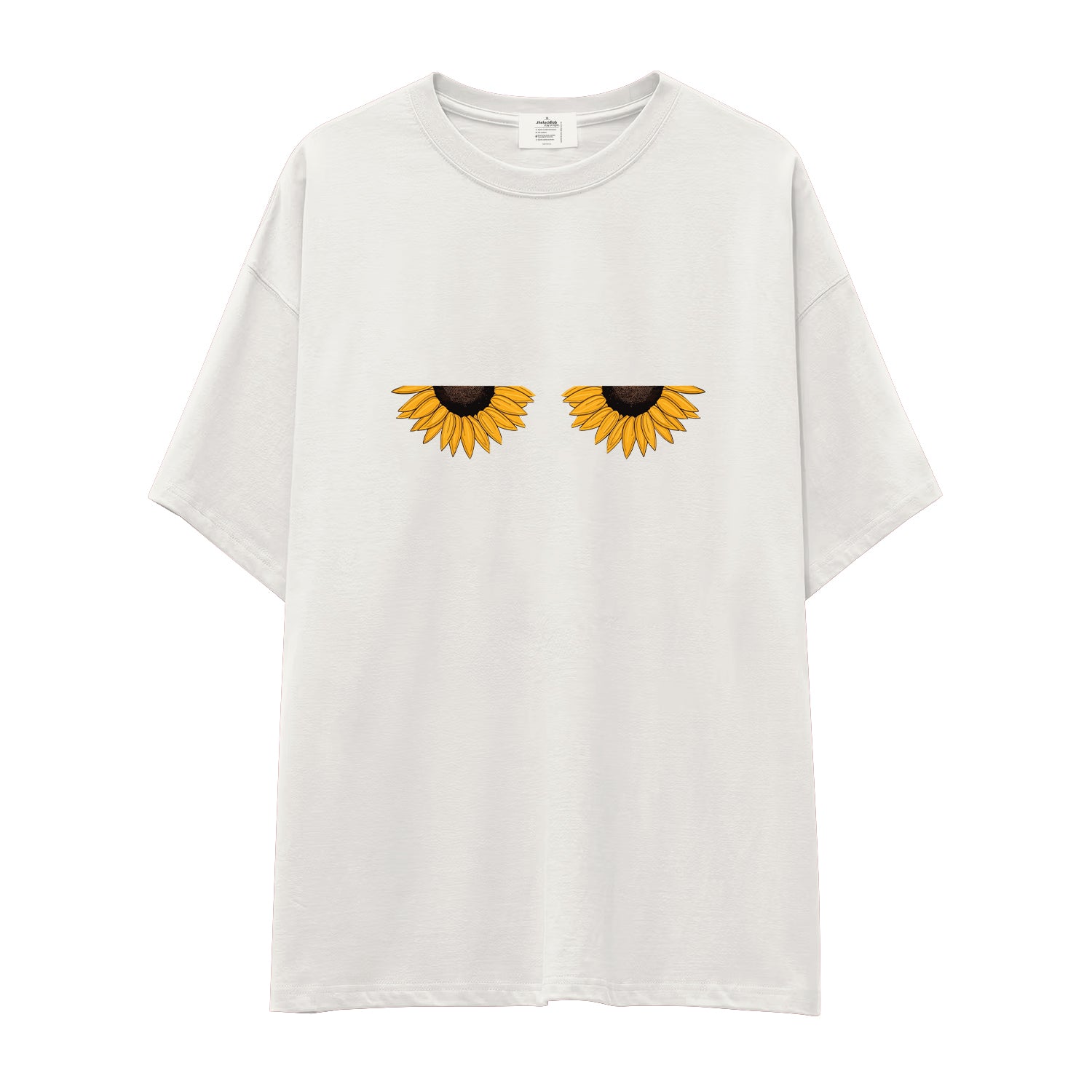 Sunny Side Up Oversize Tişört - ekru