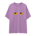 Sunny Side Up Oversize Tişört - lila