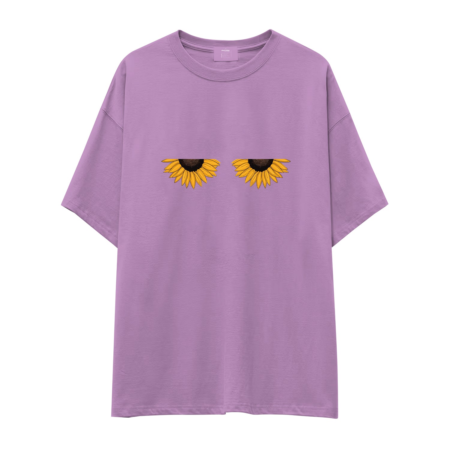Sunny Side Up Oversize Tişört - lila