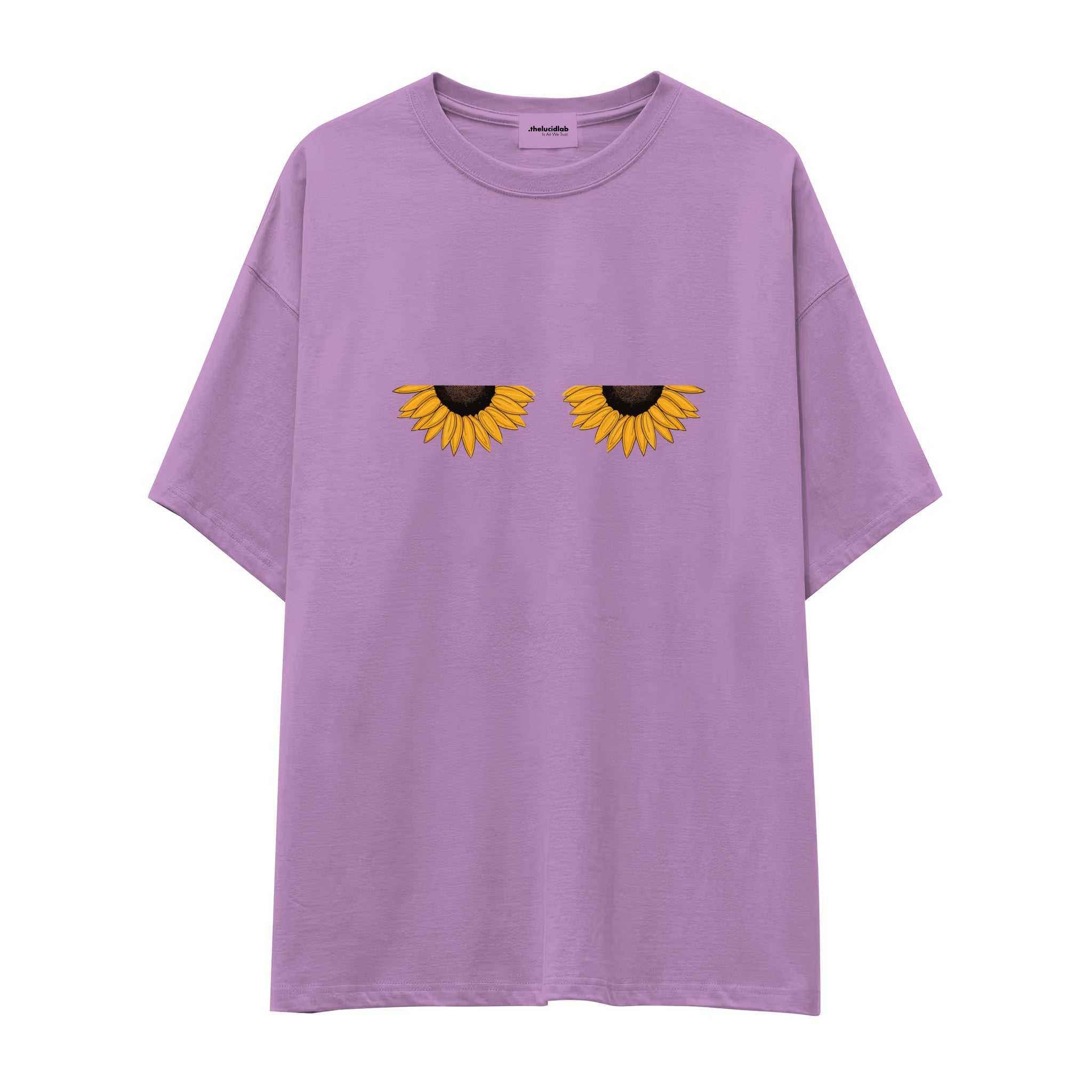 Sunny Side Up Oversize Tişört - lila