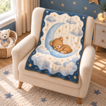 Teddy Moon Polar Bebek Battaniyesi — Çapraz görünüm