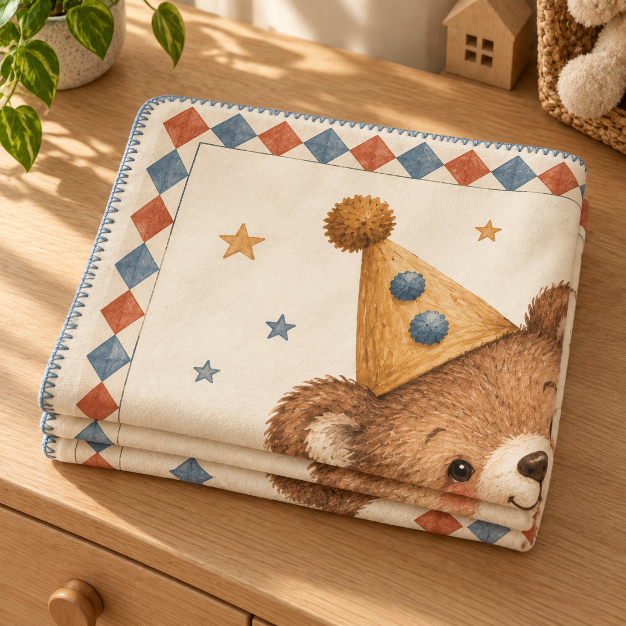 Teddy Parade Polar Bebek Battaniyesi — Katlı görünüm