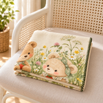 Teddy Picnic Polar Bebek Battaniyesi — Katlı görünüm