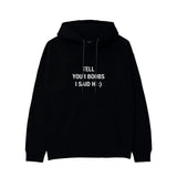 Tell Your Boobs Hoodie - Siyah - ön görünüm