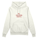 Tell Your Boobs Oversize Hoodie - Beyaz - ön görünüm