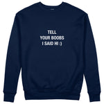 Tell Your Boobs Sweatshirt - Lacivert - ön görünüm