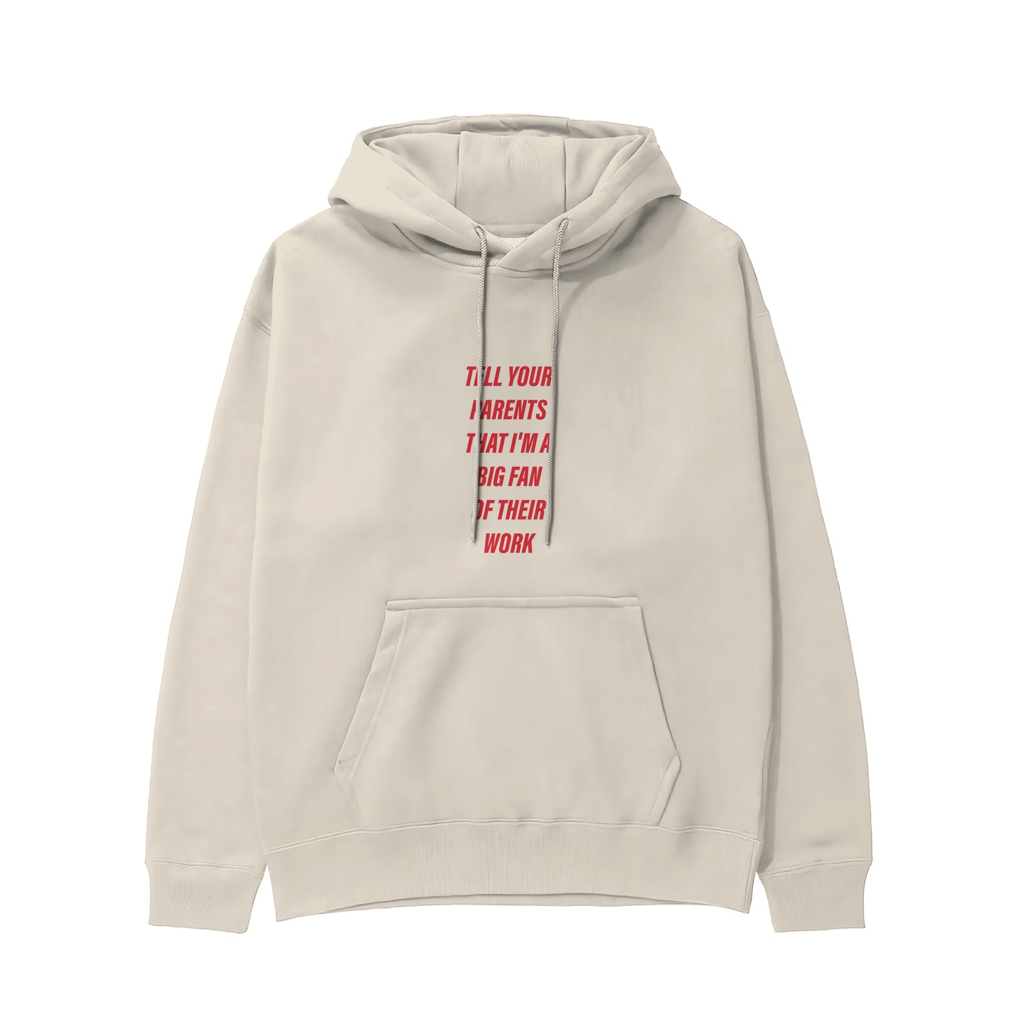 Tell Your Parents Hoodie - Krem - ön görünüm