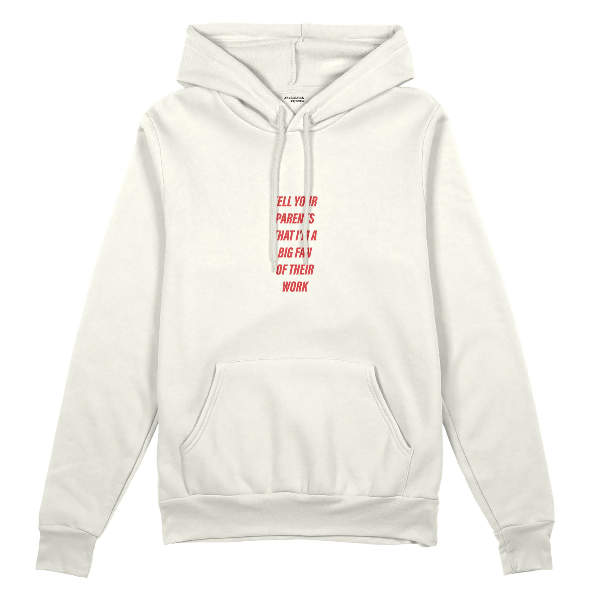 Tell Your Parents Oversize Hoodie - Beyaz - ön görünüm
