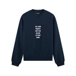 Tell Your Parents Oversize Sweatshirt - Lacivert - ön görünüm