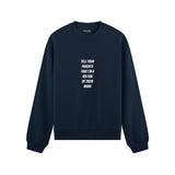 Tell Your Parents Oversize Sweatshirt - Lacivert - ön görünüm