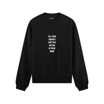 Tell Your Parents Oversize Sweatshirt - Siyah - ön görünüm
