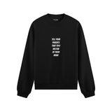 Tell Your Parents Oversize Sweatshirt - Siyah - ön görünüm
