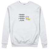 1 Tequila 2 Tequila Sweatshirt — Beyaz — Ön baskı