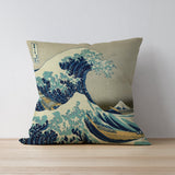 The Great Wave of Kanagawa Çift Taraflı Kırlent Kılıfı 2 Adet