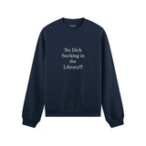 The Library Oversize Sweatshirt - Lacivert - ön görünüm