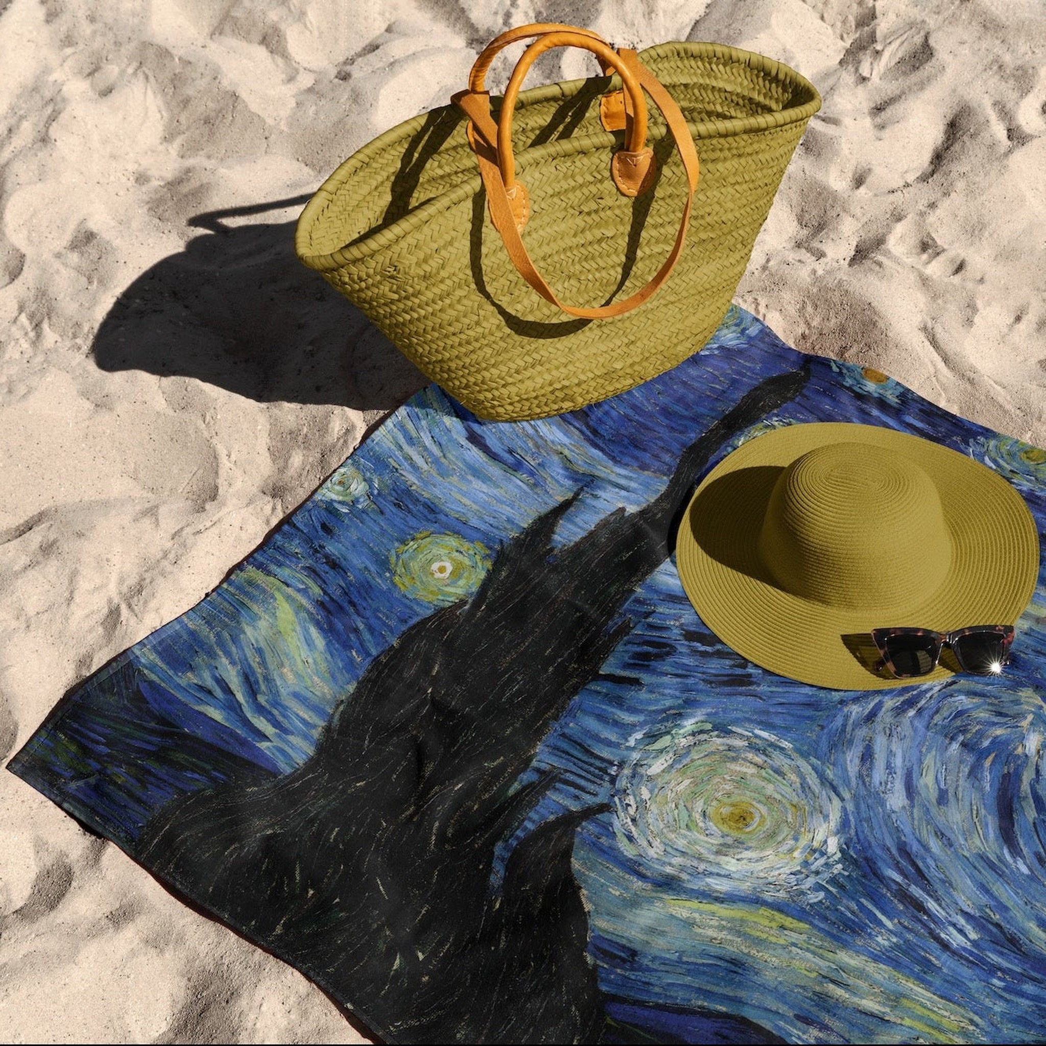 The Starry Night - Yıldızlı Gece Plaj Havlusu