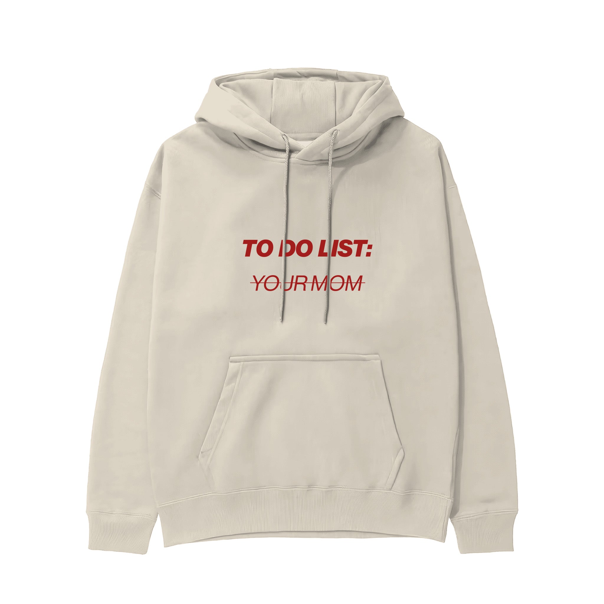 To Do List Hoodie - Krem - ön görünüm