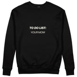 To Do List Sweatshirt - Siyah - ön görünüm