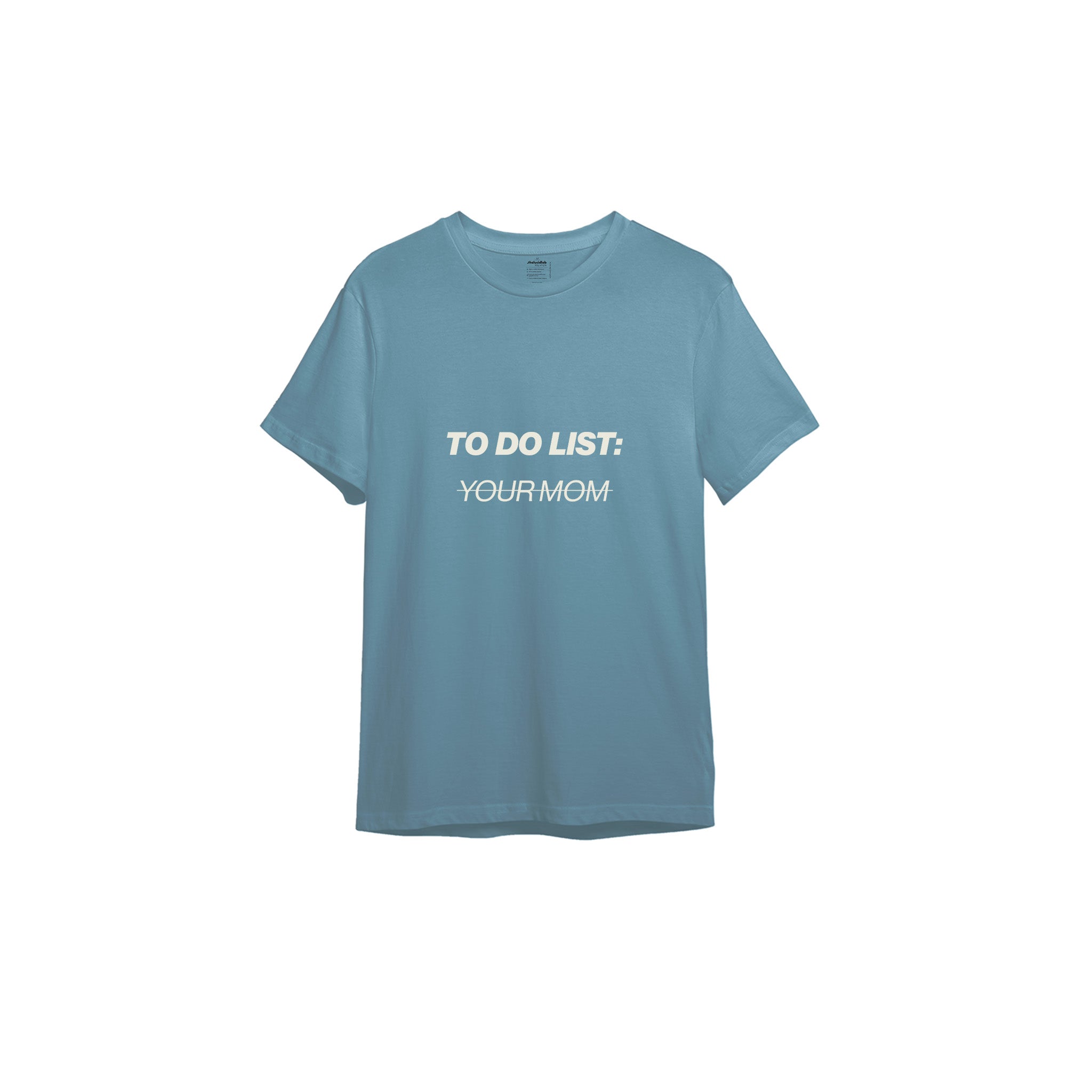 To Do List Tişört - Çelik Mavi - ön görünüm