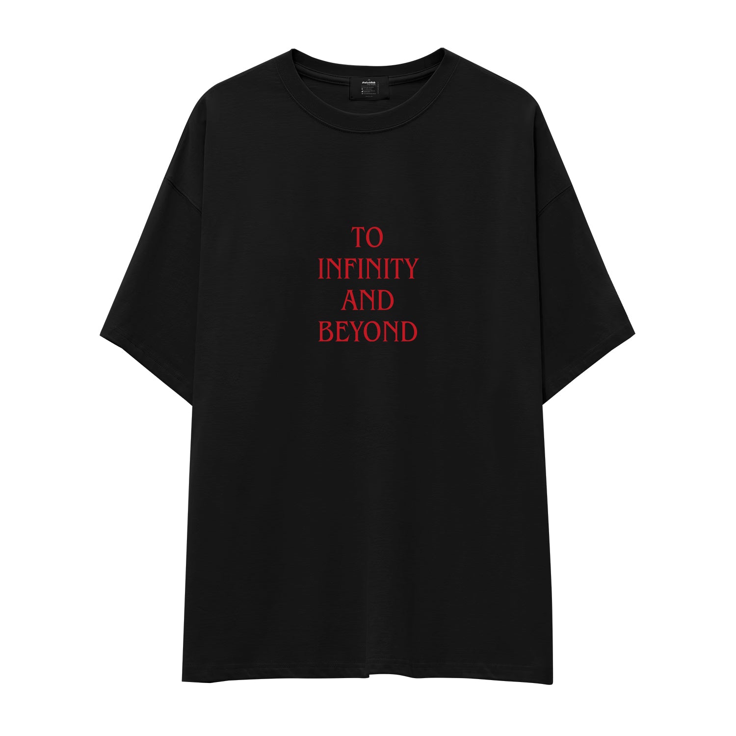 To Infinity and Beyond Oversize Tişört - siyah