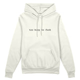 Too Busy Oversize Hoodie - Beyaz - ön görünüm