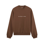 Too Busy Oversize Sweatshirt - Kahverengi - ön görünüm