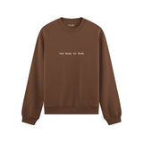 Too Busy Oversize Sweatshirt - Kahverengi - ön görünüm