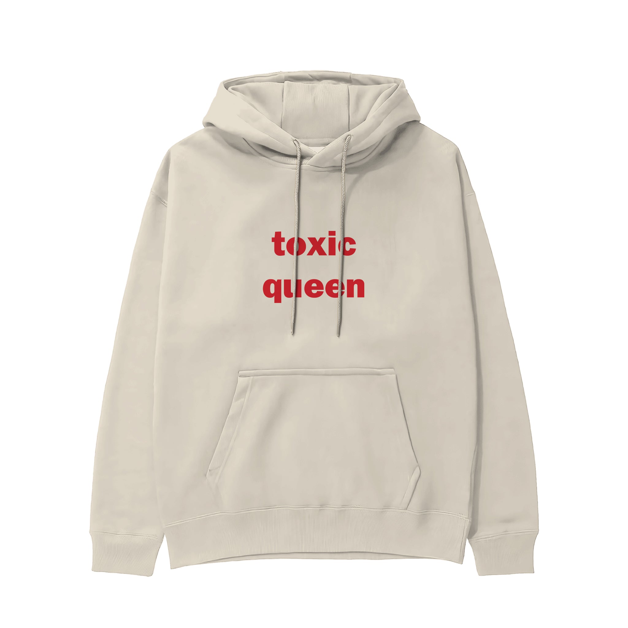 Toxic Queen Hoodie - Krem - ön görünüm