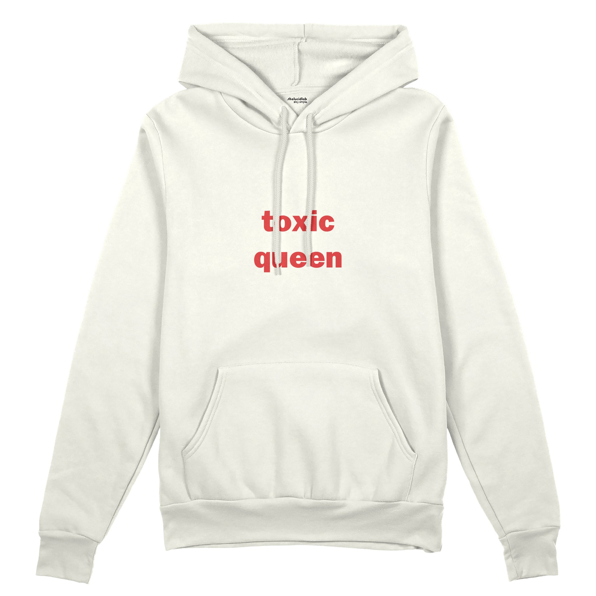Toxic Queen Oversize Hoodie - Beyaz - ön görünüm