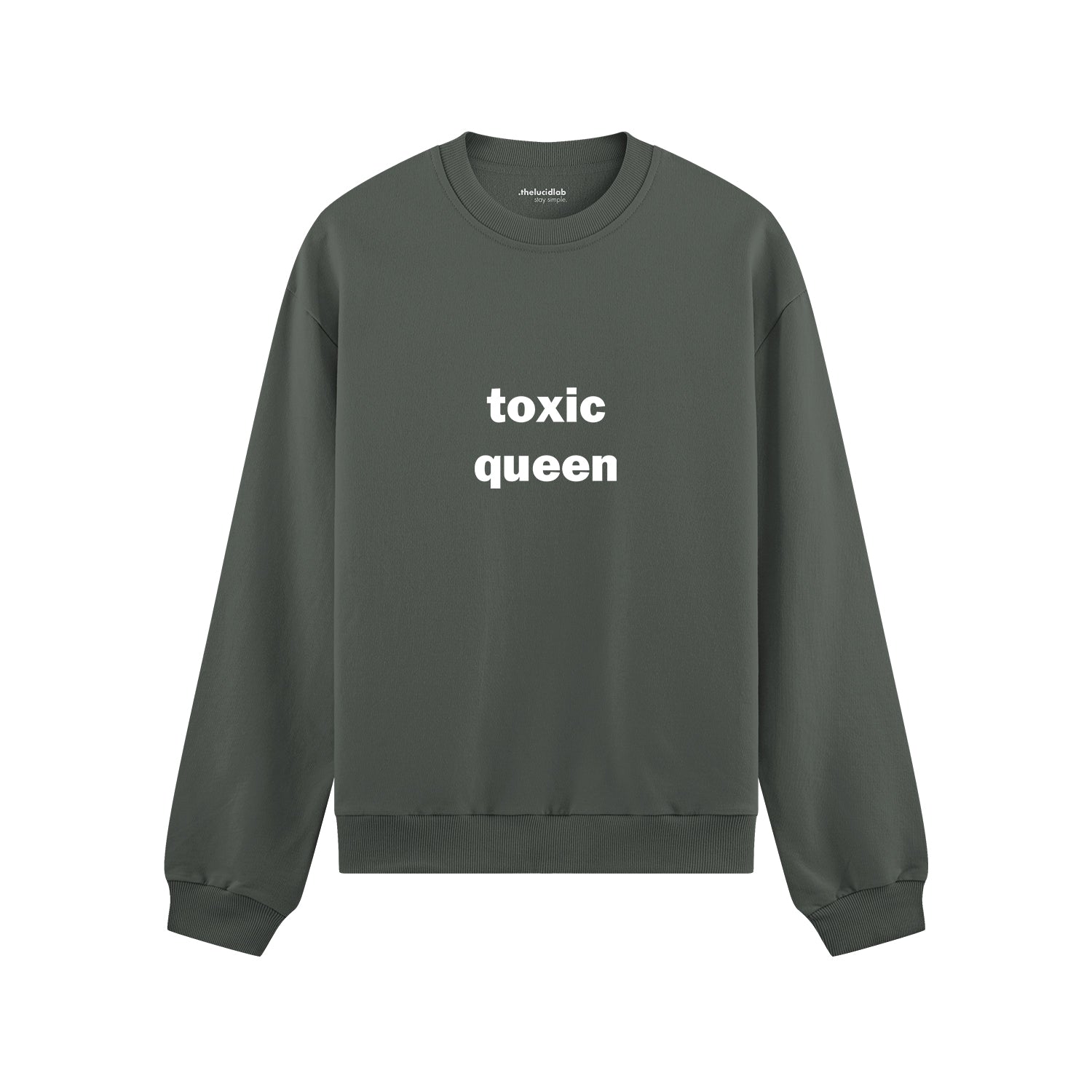 Toxic Queen Oversize Sweatshirt - Antrasit - ön görünüm