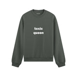 Toxic Queen Oversize Sweatshirt - Antrasit - ön görünüm