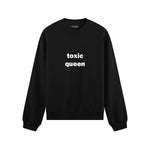 Toxic Queen Oversize Sweatshirt - Siyah - ön görünüm
