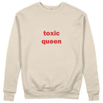 Toxic Queen Sweatshirt - Bej - ön görünüm