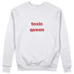 Toxic Queen Sweatshirt - Beyaz - ön görünüm