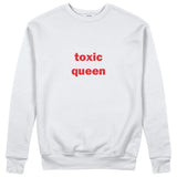 Toxic Queen Sweatshirt - Beyaz - ön görünüm
