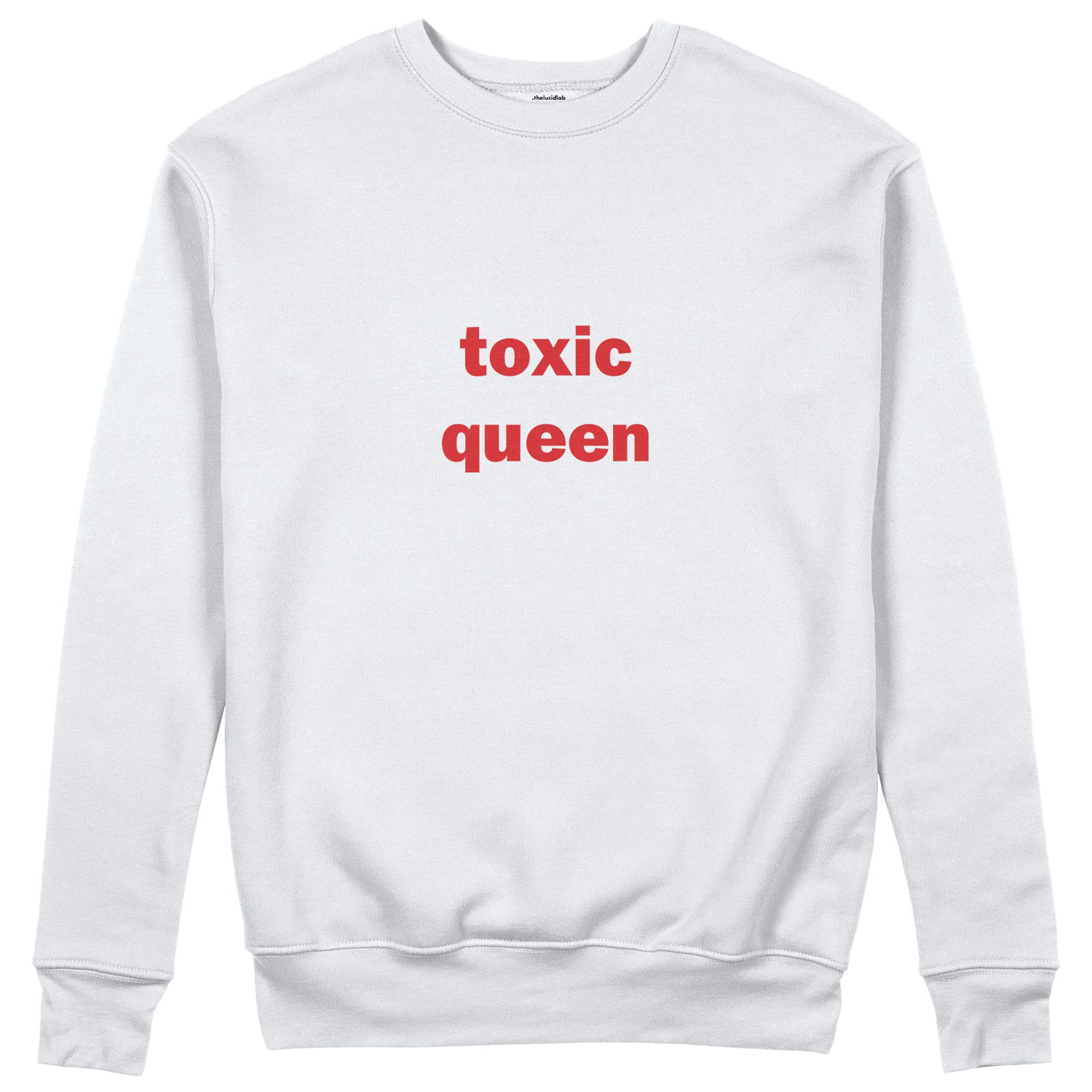 Toxic Queen Sweatshirt - Beyaz - ön görünüm
