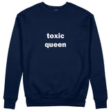 Toxic Queen Sweatshirt - Lacivert - ön görünüm