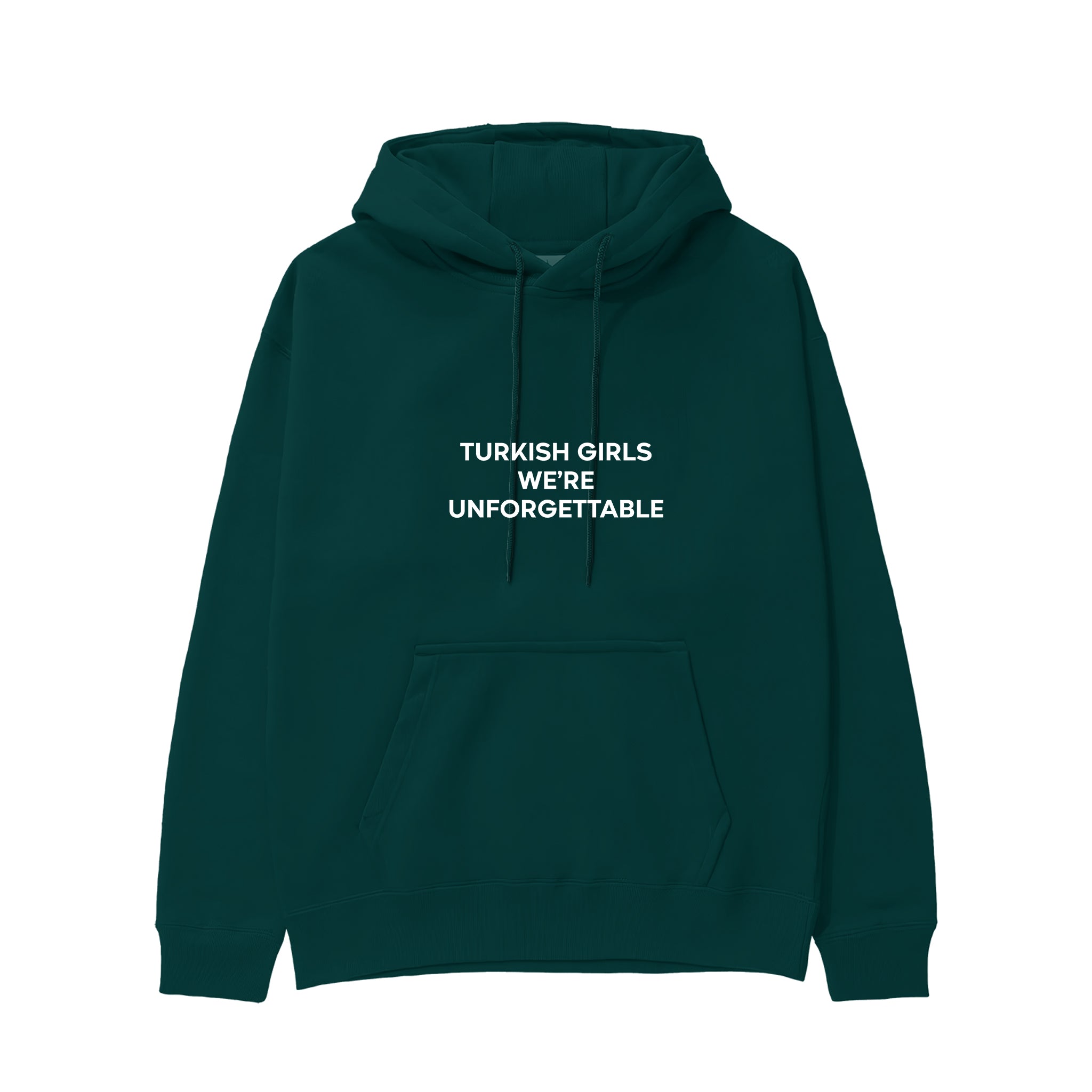 Turkish Girls Hoodie - Koyu Yeşil - ön görünüm