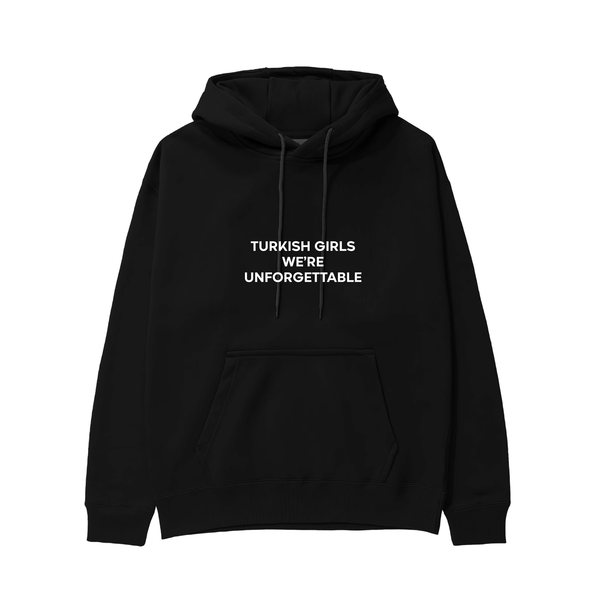 Turkish Girls Hoodie - Siyah - ön görünüm