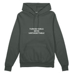 Turkish Girls Oversize Hoodie - Antrasit - ön görünüm